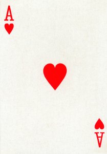 Ace of Hearts från en kortlek med Goodall & Son Ltd.-spelkort, c1940 av Unbekannt