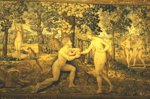 Adam och Eva. Frestelsen, c1500-talet, 1900-talet av Unbekannt