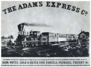 Adams Express Company-annons, c1860-talet 1954 av Unbekannt