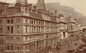 Adderley Street, Kapstaden, tidigt 1900-tal. av Unbekannt