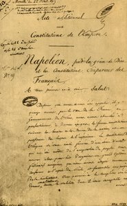 Tilläggsakt till imperiets konstitutioner, 22 april 1815, 1921. av Unbekannt