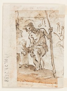 Tillbedjan av Magi, St. Christopher och Christ Child av Unbekannt