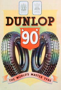 Annons för Dunlop 90-däck, 1935 av Unbekannt
