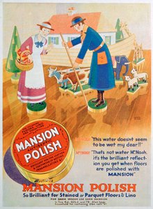 Annons för Mansion antiseptisk golvpolish, 1933 av Unbekannt