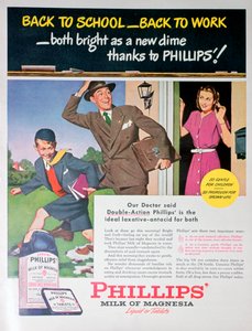 Annons för Phillips milk of magnesia, 1946 av Unbekannt