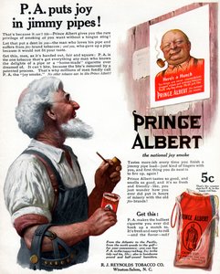 Annons för Prince Albert piptobak, 1913 av Unbekannt