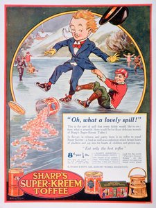 Annons för Sharps Super-Kreem Toffee, 1923 av Unbekannt