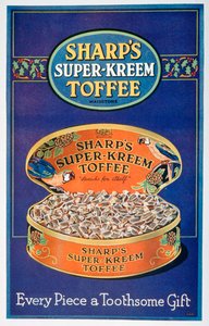 Annons för Sharps Super-Kreem Toffee, 1928 av Unbekannt