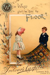 Annons för Treloars mattor, Ludgate Hill, London av Unbekannt