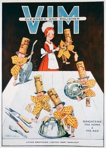 Annons för Vim rengöringsmedel och polerare, 1919 av Unbekannt