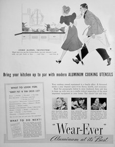 Annons för Wear-Ever köksredskap i aluminium, 1939 av Unbekannt
