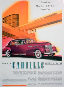 Annons för Cadillac Sixty Special-bilen, 1940 av Unbekannt