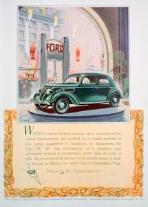 Annons för Ford V8 22 bil, 1937 av Unbekannt