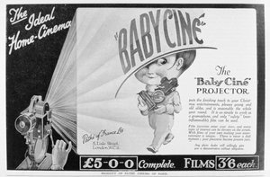Annons för filmprojektorn Pathe Babycine, 1926 av Unbekannt
