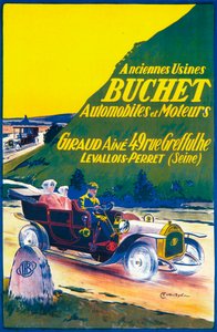 Annons för Buchet-bilar, c1910-talet av Unbekannt