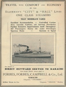 Annons för Ellermans ångfartyg, 1936. av Unbekannt