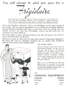 Annons för Frigidaire-kylskåp, 1936. av Unbekannt