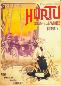 Annons för Hurtu bilar och cyklar, c1900-talet av Unbekannt