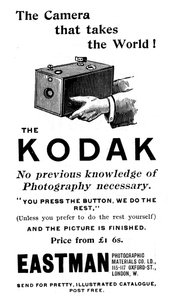 Annons för Kodak-kameror, 1893 av Unbekannt
