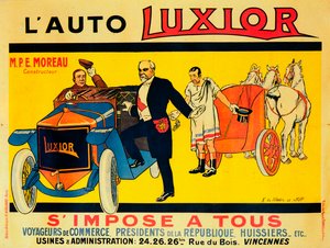 Annons för Luxior-bilar, c1912-1914 av Unbekannt