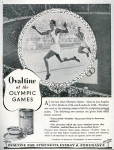 Annons för Ovaltine vid de olympiska spelen i London 1948 (litho) av Unbekannt
