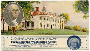 Advertising card for Forbes Martha Washington Coffee av Unbekannt