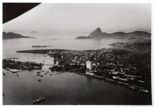Flygfoto över Rio de Janeiro, Brasilien, från en zeppelinare, 1930 1933 av Unbekannt