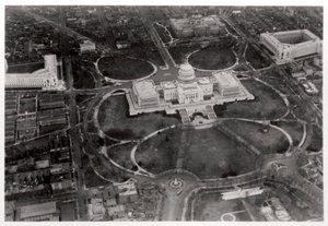 Flygfoto över Capitolium, Washington DC, USA, från en zeppelinare, 1928 1933 av Unbekannt