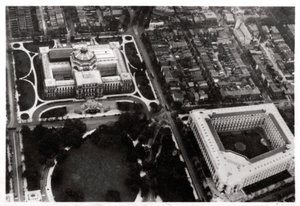 Flygfoto över Library of Congress, Washington DC, USA, från en zeppelinare, 1928 1933 av Unbekannt