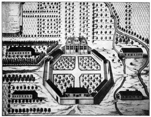 Flygfoto över vingården Vergelegen, Sydafrika, 1700-talet 1931 av Unbekannt
