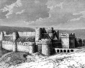 Al Karak slott, 1800-talet av Unbekannt