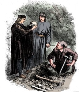 Ack, stackars Yorick! Jag kände honom, Horatio, c1850 av Unbekannt