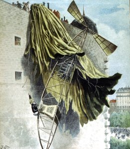 Alberto Santos-Dumont 1873-1932 brasiliansk aeronaut, misslyckat försök till Deutsch-priset av Unbekannt
