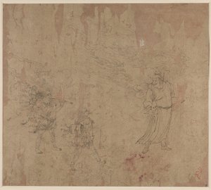 Album med daoistiska och buddhistiska teman: Procession of Daoist Deities: Leaf 18, 1200-talet. av Unbekannt