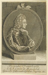 Alexander Danilovich Menshikov, Generalissimo, Prins av det heliga romerska riket, 1705. av Unbekannt