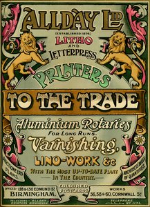 Allday Ltd - annons, 1907 av Unbekannt