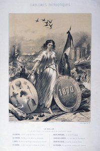 Allegori över franska patriotiska emblem, 1870 av Unbekannt