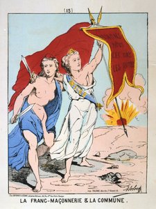 Allegory of the Freemasonry and the Commune, Paris Commune, 1871. av Unbekannt