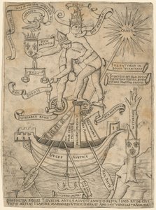 Allegori om kejsaren och påven, ca. 1495. av Unbekannt