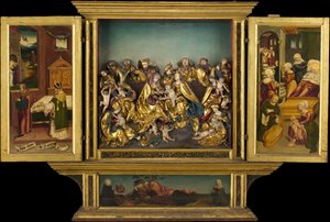Altartavla med scener ur Jungfruns liv, tyska, 1548. av Unbekannt