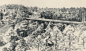 Alum Chine Suspension Bridge, 1929 av Unbekannt