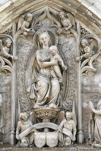 Amboise Castle Chapel Tympanum: Virgin and Child, Amboise, Frankrike av Unbekannt