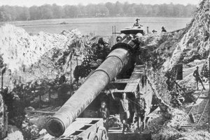 Amerikansk 14 tums järnvägspistol, Meuse-Argonne Offensive, Frankrike, 1918 av Unbekannt