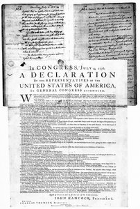 Amerikansk självständighetsförklaring, 4 juli 1776 av Unbekannt