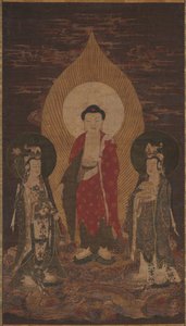Amitabha-triaden, möjligen 1400-talet. av Unbekannt