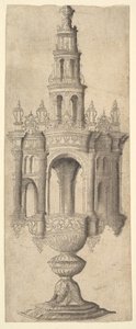 En arkitektonisk monstrans, ca. 1530-40. av Unbekannt