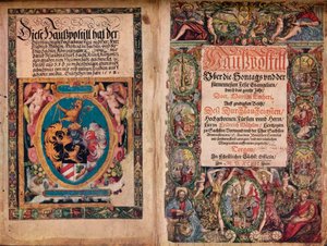 An Early Autograph Album: A Hauspostill från Martin Luthers verk, c1550 av Unbekannt