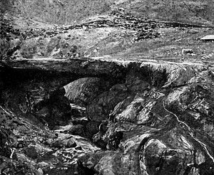 An Inca Bridge, Peru, 1895 av Unbekannt