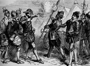 En incident i belägringen av Leith, 1548-1560, c1880 av Unbekannt