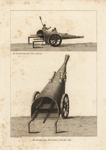 En gammal vapenvagn som användes vid belägringen av Boulogne 1544 av Unbekannt